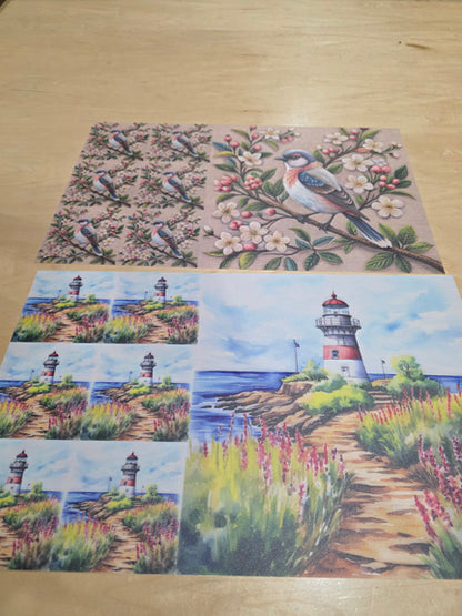 DecoCraft - Office Clean Out - Flat Non-Textured Large Scenic Tile Prints - Volume 2 - Multiple Bundles Available