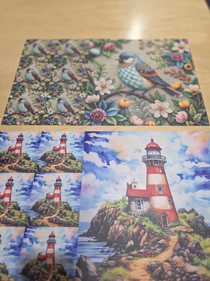 DecoCraft - Office Clean Out - Flat Non-Textured Large Scenic Tile Prints - Volume 3 - Multiple Bundles Available