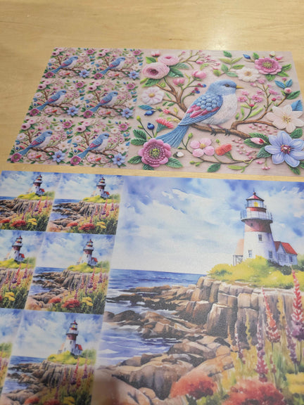DecoCraft - Office Clean Out - Flat Non-Textured Large Scenic Tile Prints - Volume 3 - Multiple Bundles Available