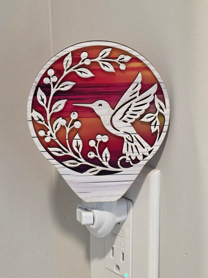 Hummingbird Nightlight SVG File | Laser Cut Digital Download