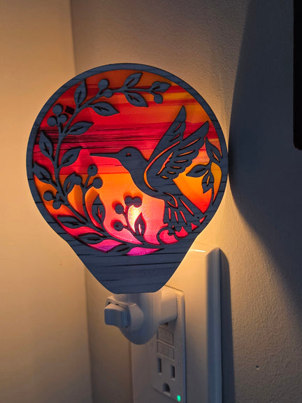 Hummingbird Nightlight SVG File | Laser Cut Digital Download