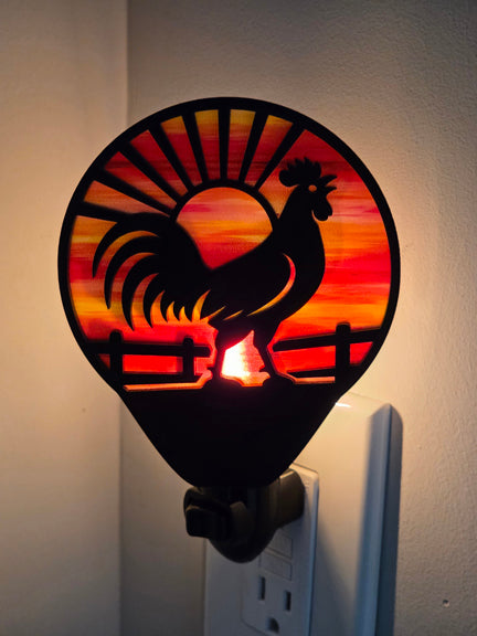 Rooster Nightlight SVG File | Laser Cut Digital Download