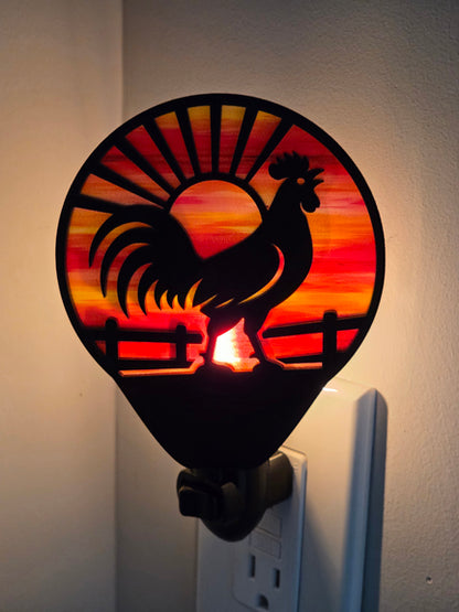 Rooster Nightlight SVG File | Laser Cut Digital Download