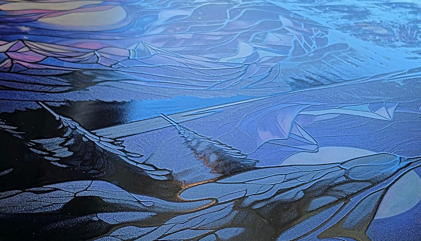 DecoCraft - Scenic Elevated Texture Tiles - Starlit Mountain Dream