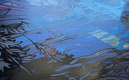 DecoCraft - Scenic Elevated Texture Tiles - Moonrise Over Alpine Lake