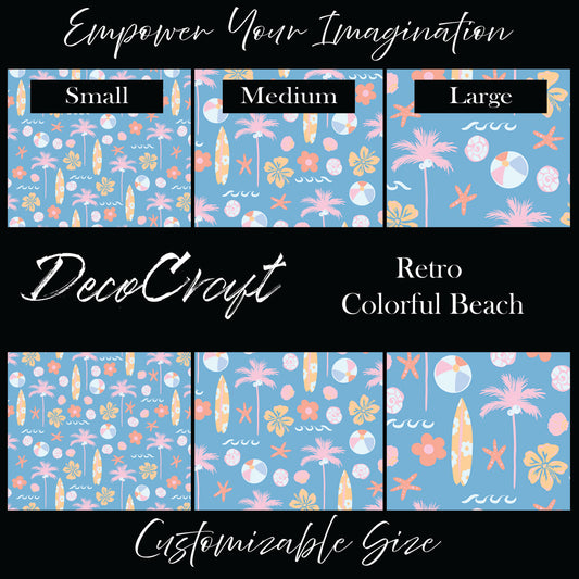 DecoCraft - Summer - Retro Colorful Beach