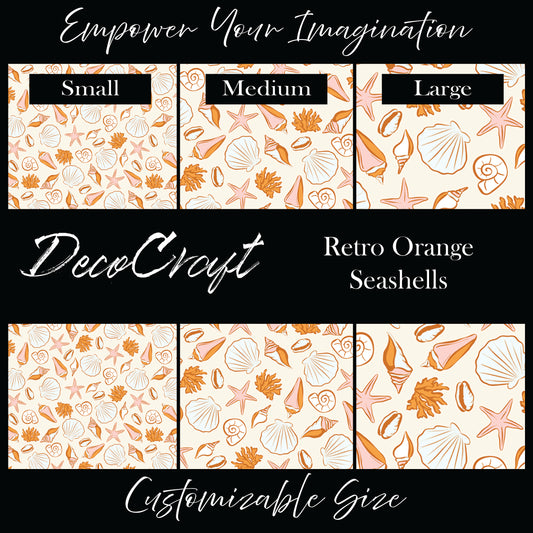 DecoCraft - Summer - Retro Orange Sea Shells