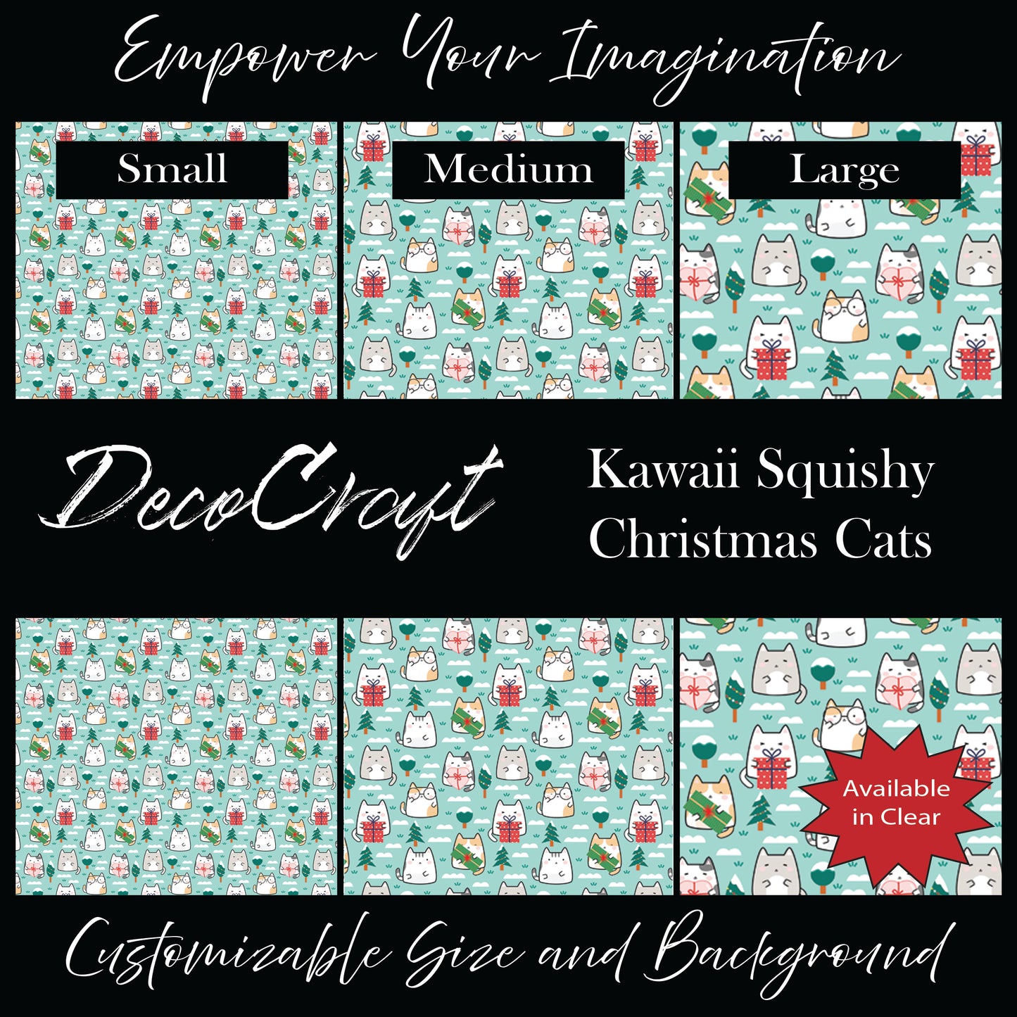 DecoCraft Christmas - Christmas Cats- Kawaii Squishy Christmas Cats