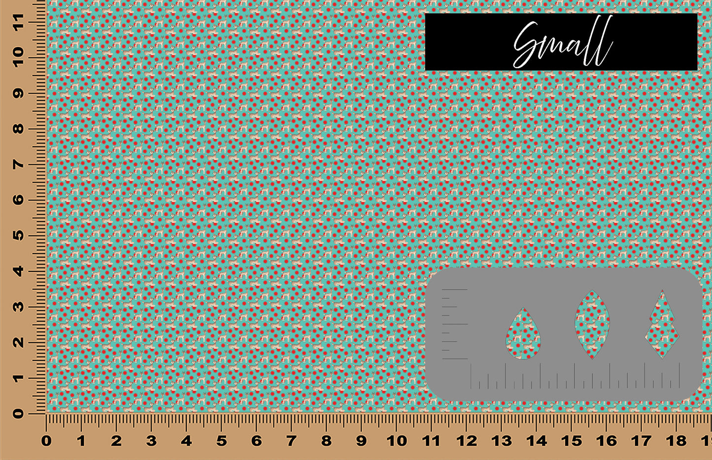 DecoCraft Christmas - Vintage Christmas - Reindeer Teal
