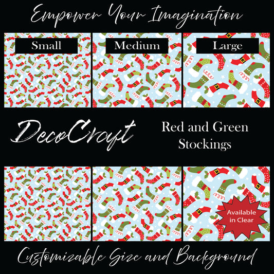 DecoCraft Christmas - Red and Green Stockings