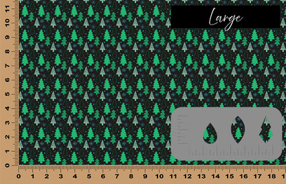 DecoCraft Christmas - Green Doodle Christmas Trees