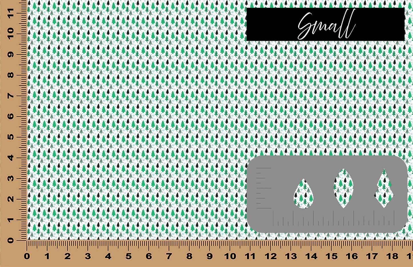 DecoCraft Christmas - Green Doodle Christmas Trees