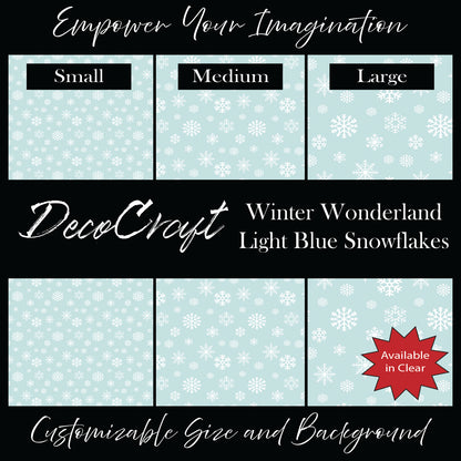 DecoCraft Christmas - Winter Wonderland - Light Blue Snowflakes