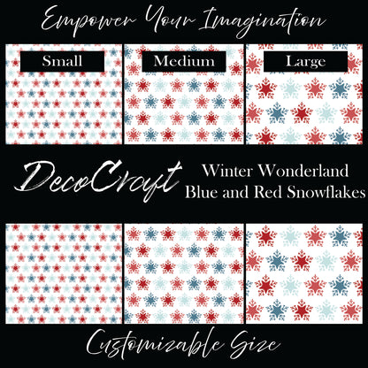 DecoCraft Christmas - Winter Wonderland - Blue and Red Snowflakes