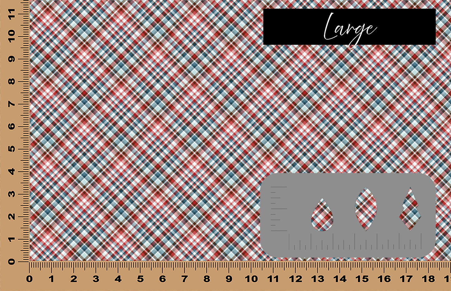 DecoCraft Christmas - Plaid - Winter Wonderland - Red and Blue Plaid
