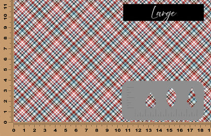 DecoCraft Christmas - Plaid - Winter Wonderland - Red and Blue Plaid