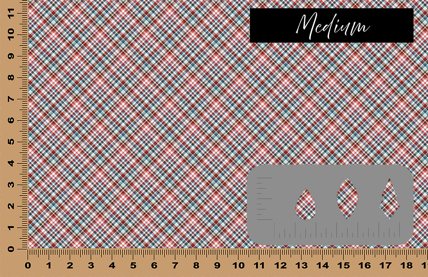 DecoCraft Christmas - Plaid - Winter Wonderland - Red and Blue Plaid
