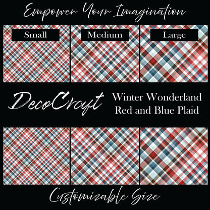 DecoCraft Christmas - Plaid - Winter Wonderland - Red and Blue Plaid
