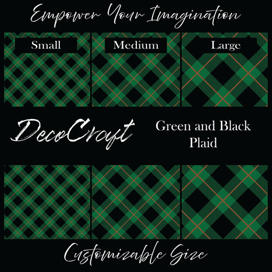 DecoCraft Christmas - Plaid - Christmas Plaid Green and Black