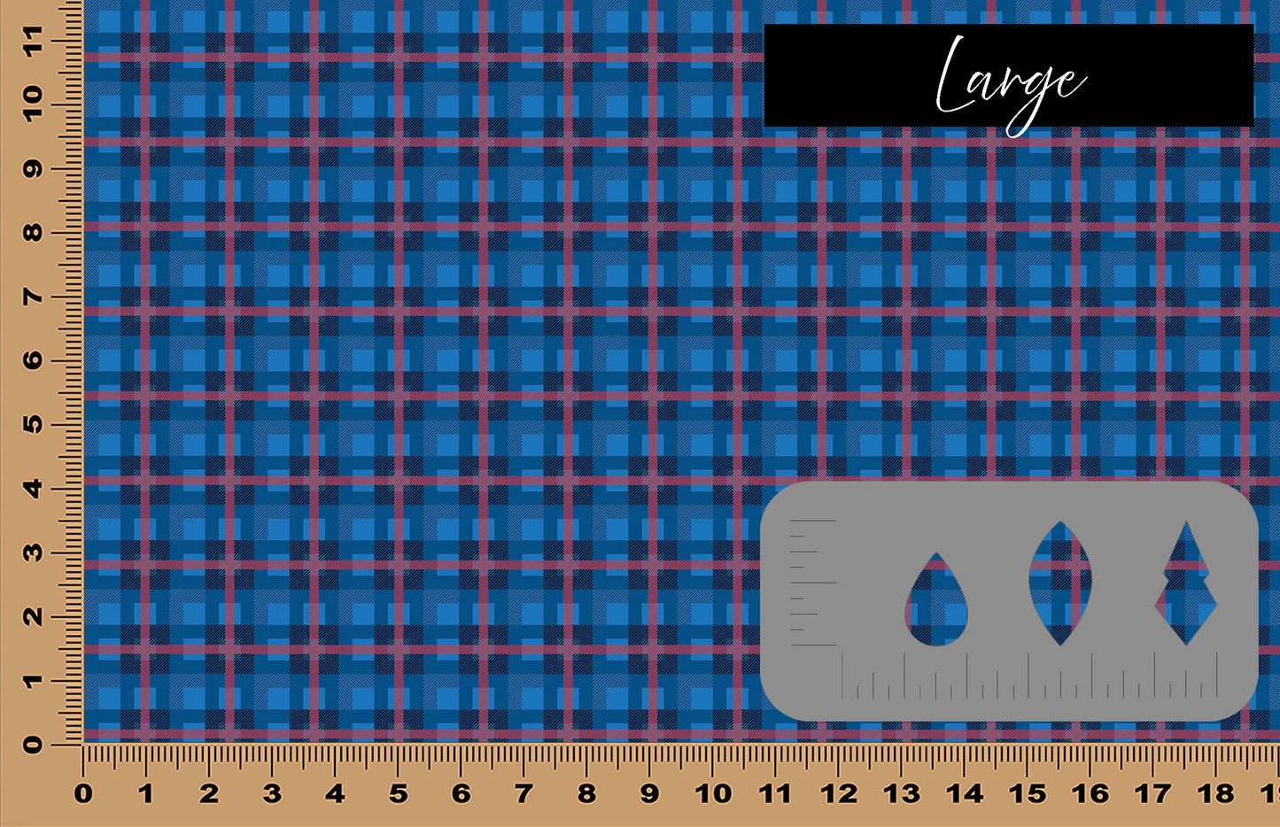 DecoCraft Christmas - Plaid - Blue and Red Plaid