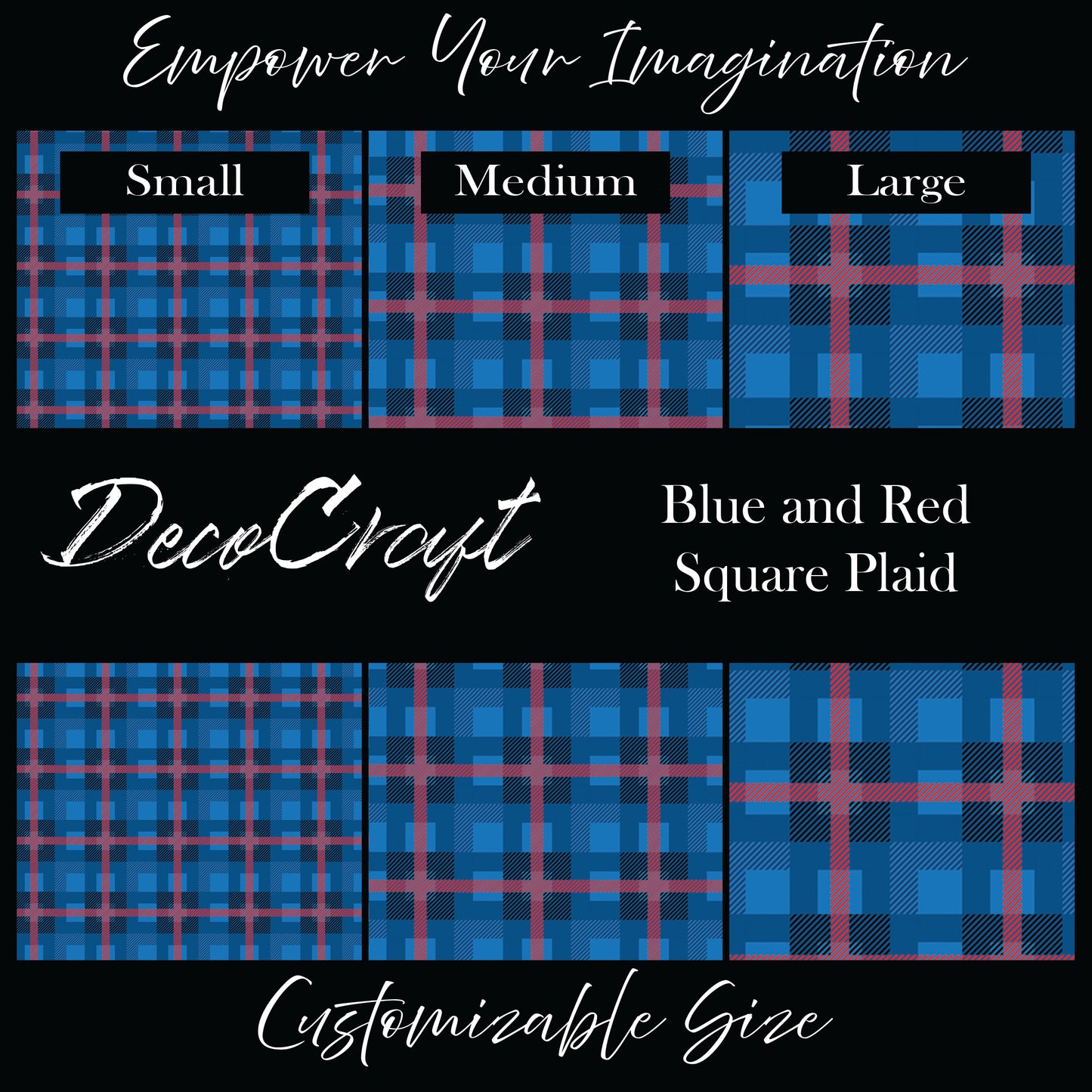DecoCraft Christmas - Plaid - Blue and Red Plaid