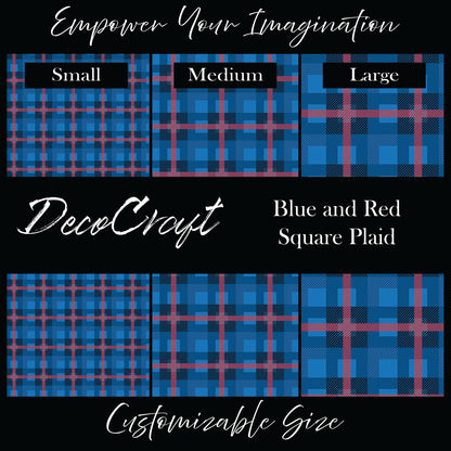 DecoCraft Christmas - Plaid - Blue and Red Plaid