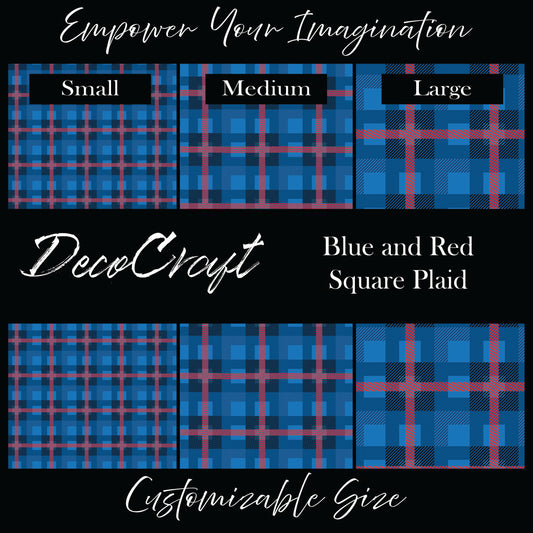 DecoCraft Christmas - Plaid - Blue and Red Plaid