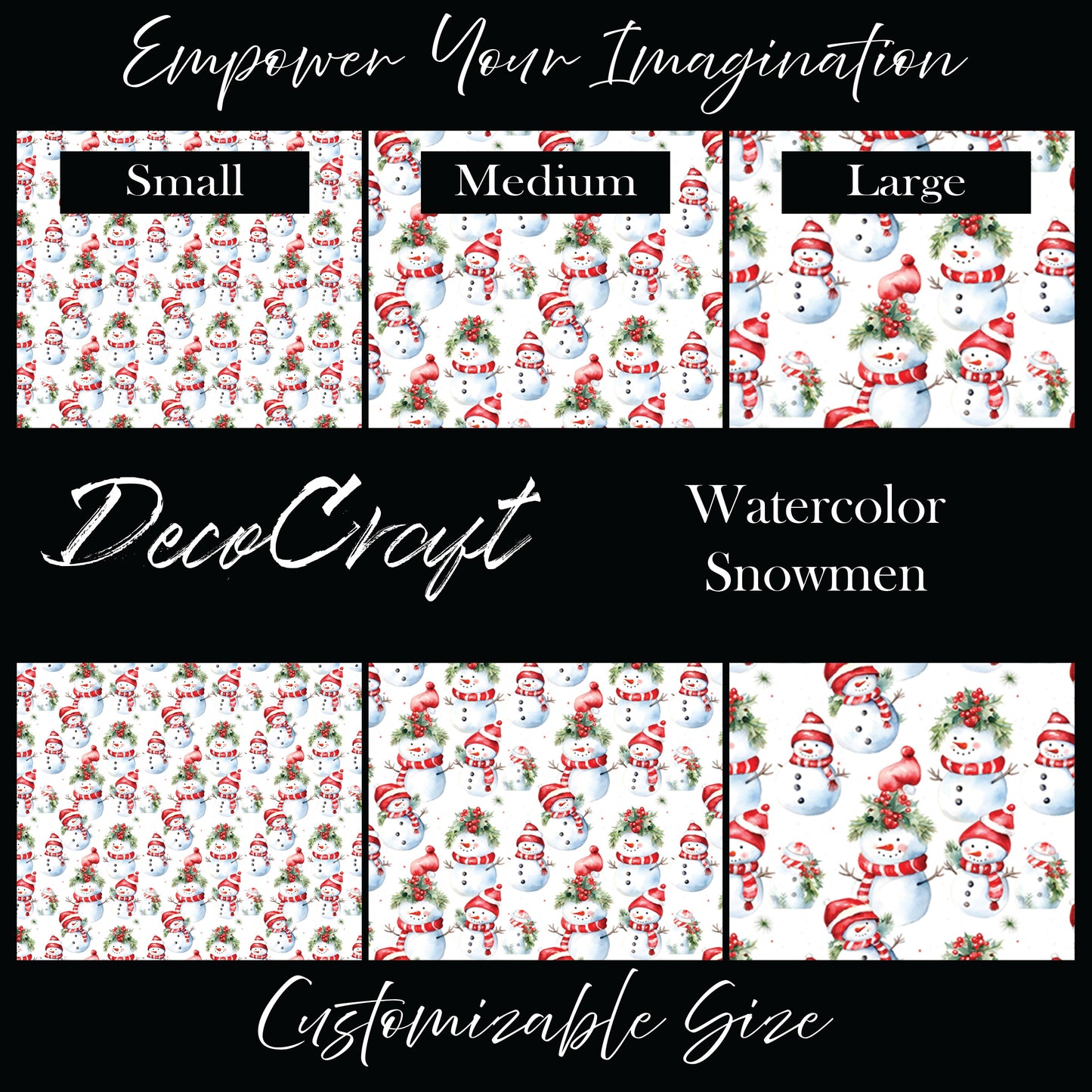 DecoCraft Christmas - Snowmen - Watercolor Snowmen