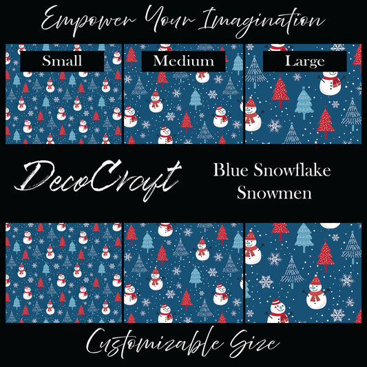 DecoCraft Christmas - Snowmen - Blue Snowflake Snowmen