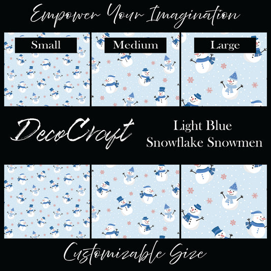 DecoCraft Christmas - Snowmen - Light Blue Snowflake Snowmen