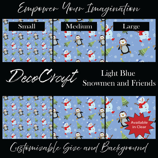 DecoCraft Christmas - Snowmen - Light Blue Snowmen and Friends