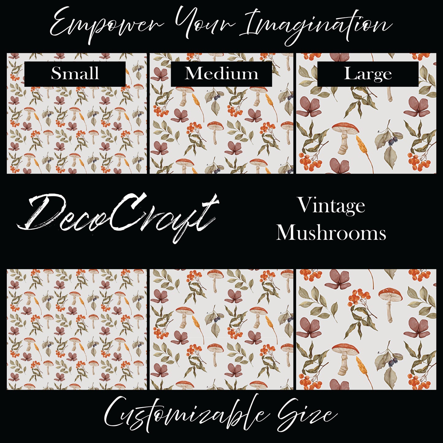 DecoCraft - Flowers & Greenery - Vintage Mushrooms