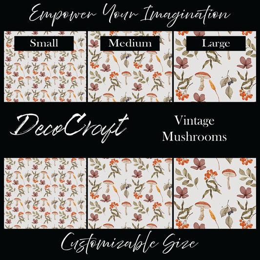 DecoCraft - Flowers & Greenery - Vintage Mushrooms