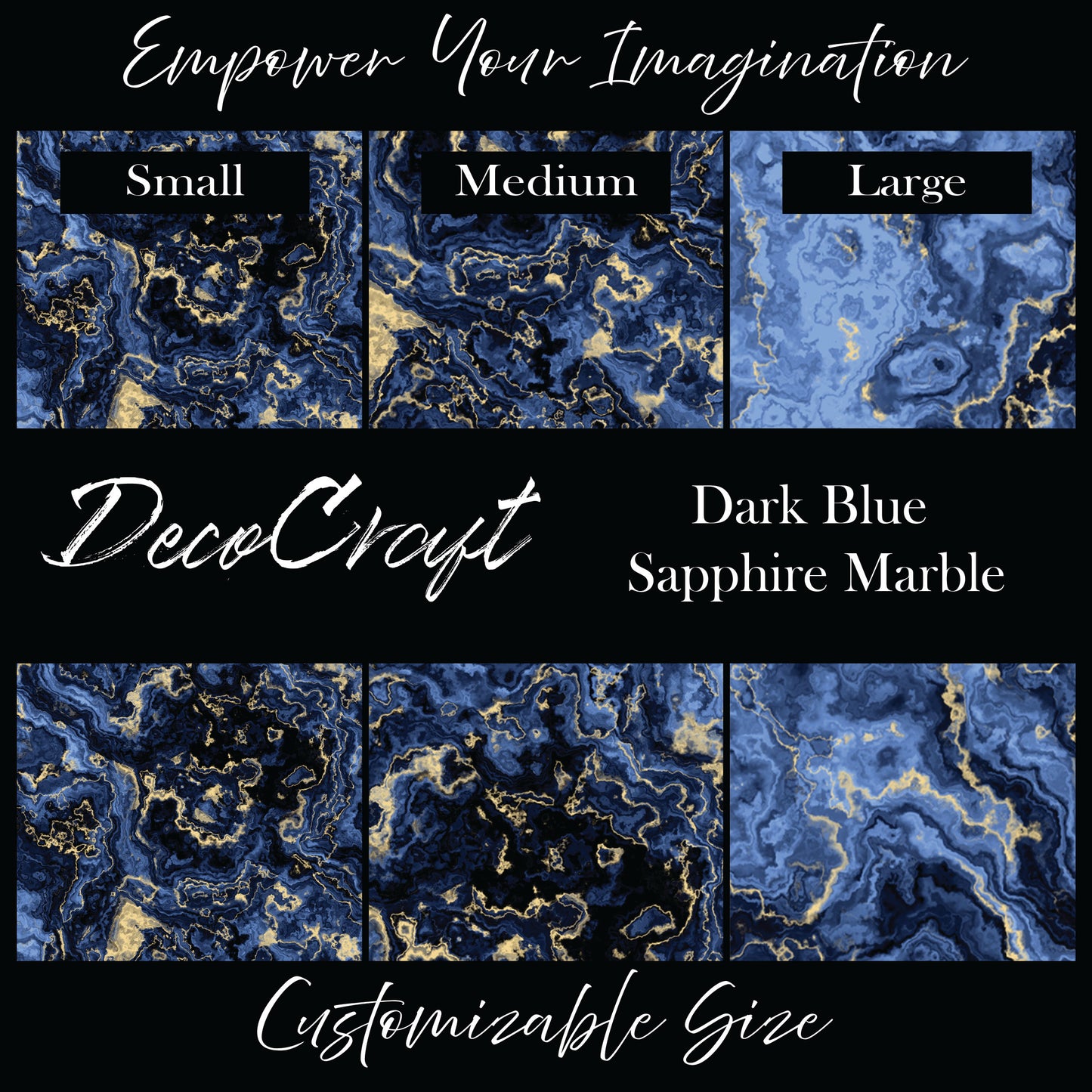 DecoCraft - Marble - Dark Blue Sapphire