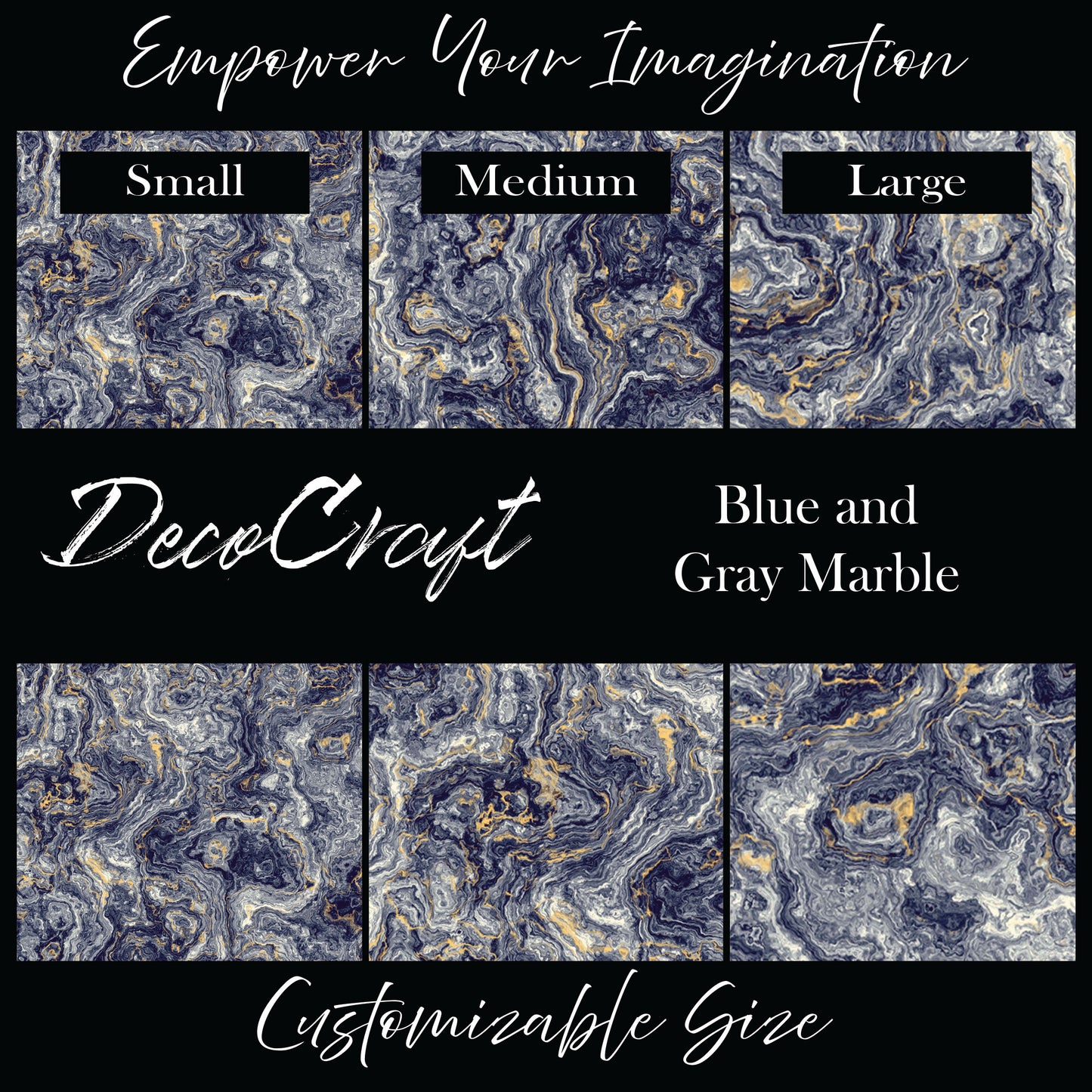 DecoCraft - Marble - Blue and Gray