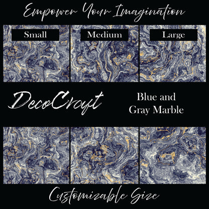 DecoCraft - Marble - Blue and Gray