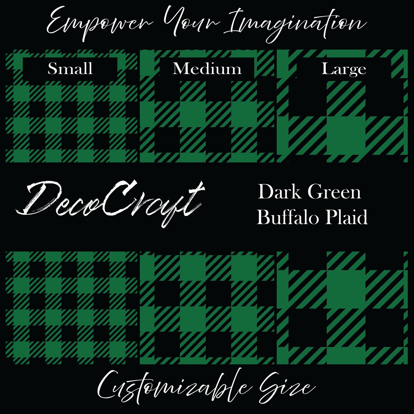 DecoCraft Christmas - Plaid - Dark Green Buffalo Plaid