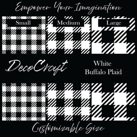 DecoCraft Christmas - Plaid - White Buffalo Plaid