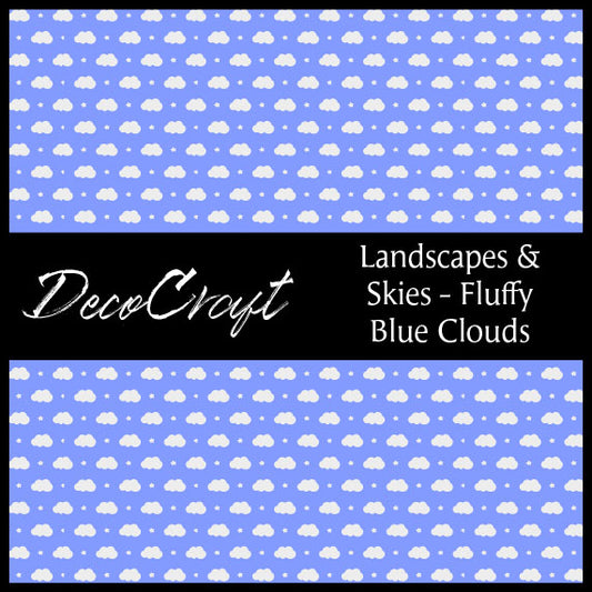 DecoCraft - Landscapes & Skies - Fluffy Blue Clouds