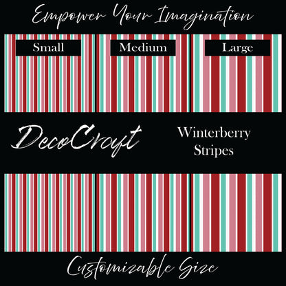 DecoCraft Christmas - Winterberry - Stripes