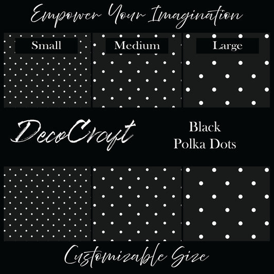 DecoCraft - Polka Dots - Black