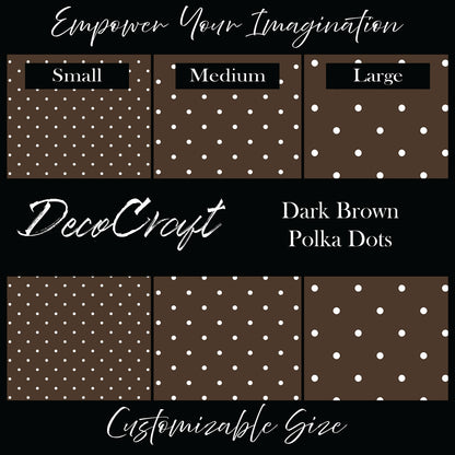 DecoCraft - Polka Dots - Dark Brown