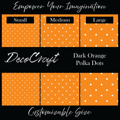 DecoCraft - Polka Dots - Dark Orange