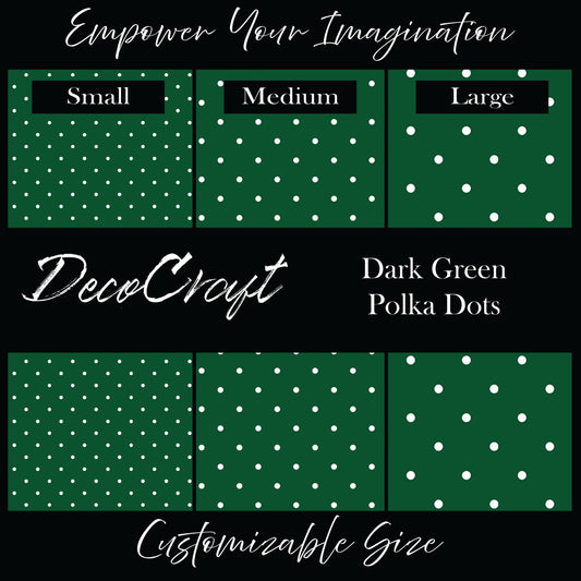 DecoCraft - Polka Dots - Dark Green