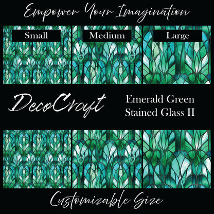 DecoCraft - Stained Glass - Art Deco - Emerald Green II