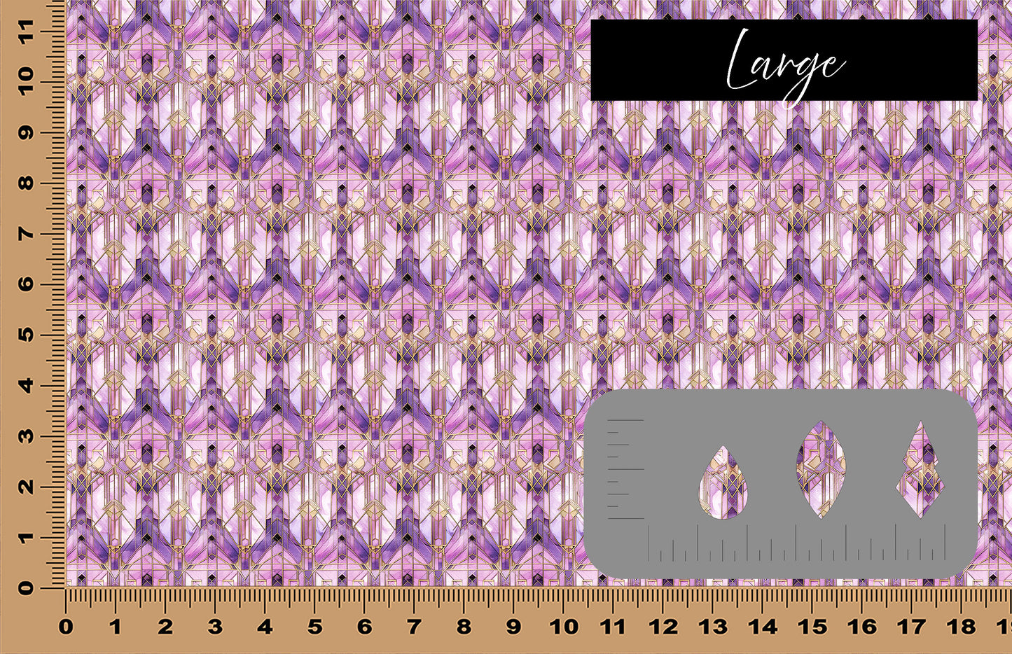 DecoCraft - Stained Glass - Art Deco - Lilac