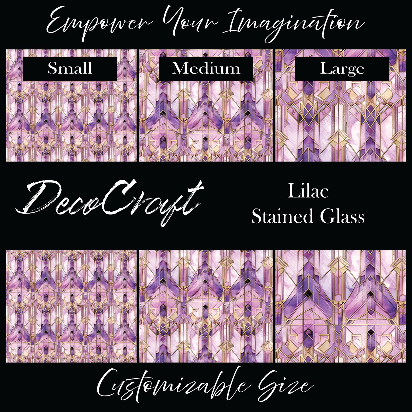 DecoCraft - Stained Glass - Art Deco - Lilac