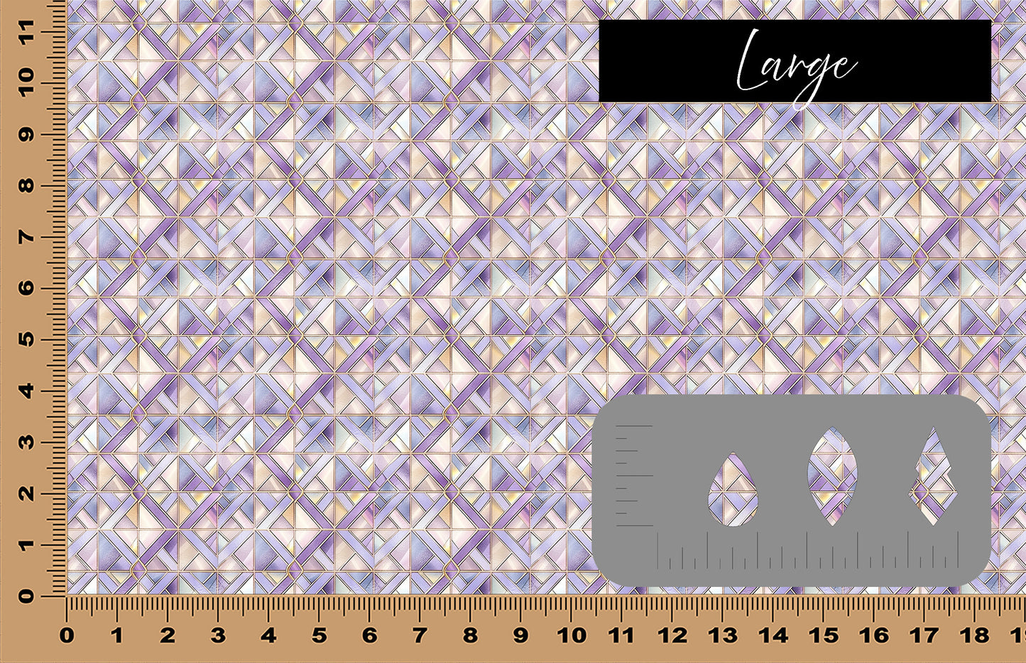 DecoCraft - Stained Glass - Art Deco - Lilac III