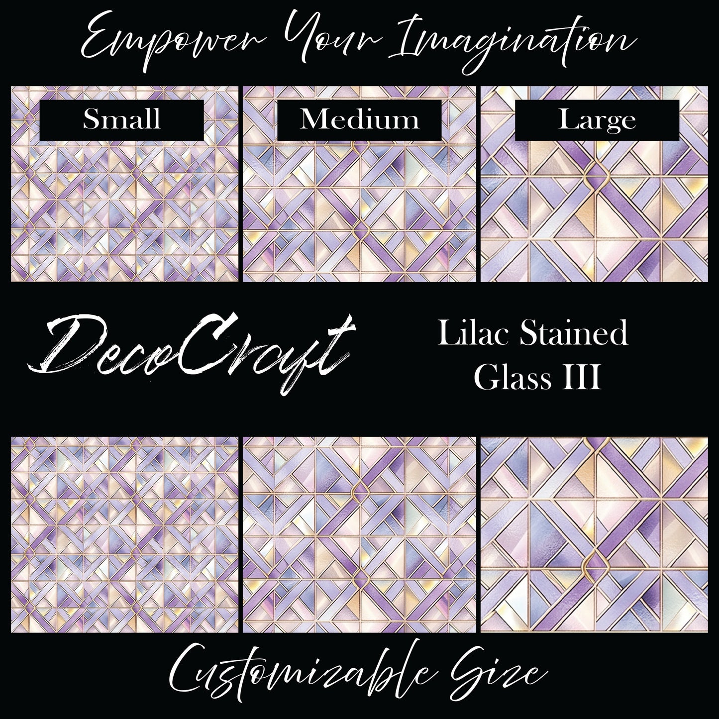 DecoCraft - Stained Glass - Art Deco - Lilac III