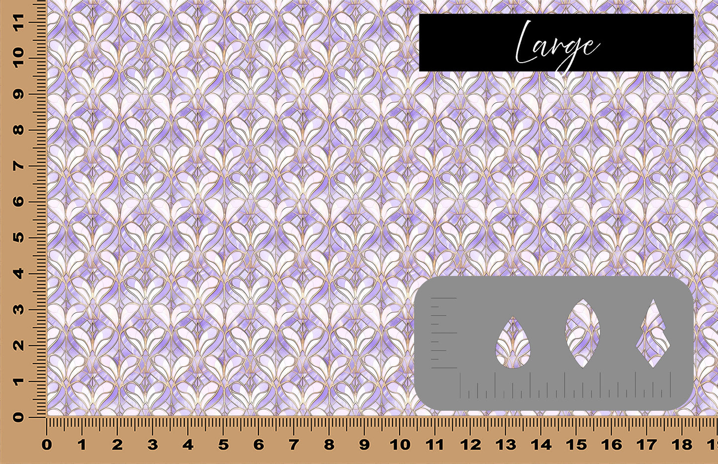 DecoCraft - Stained Glass - Art Deco - Lilac V